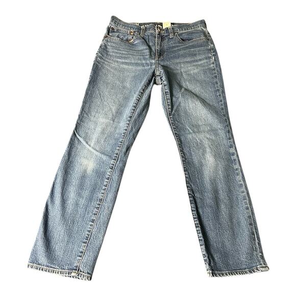 J. Crew Blue Denim‎ Slim Boyfriend Straight Jeans Womens Mid-Rise Casual Size 27 - Picture 1 of 7